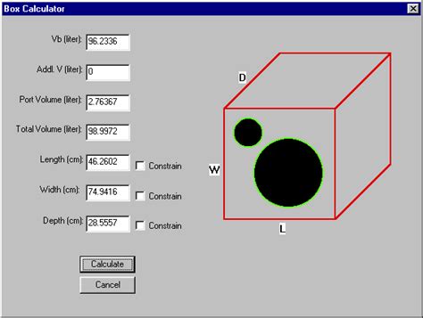 speaker box frequency calculator